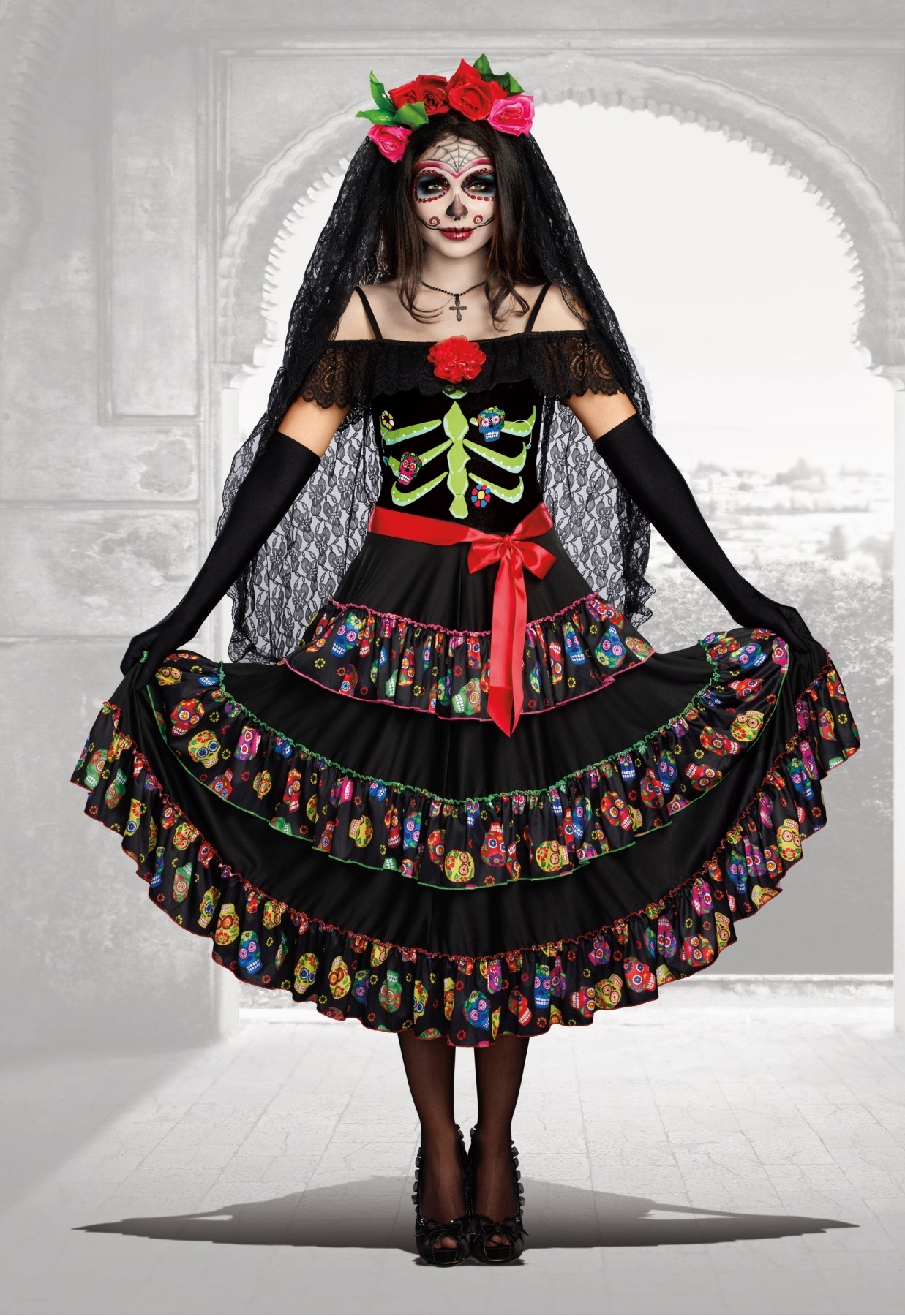 DAY OF THE DEAD ŽENSKI KOSTIM 410680