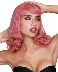 Kovrčava roza perika 411686