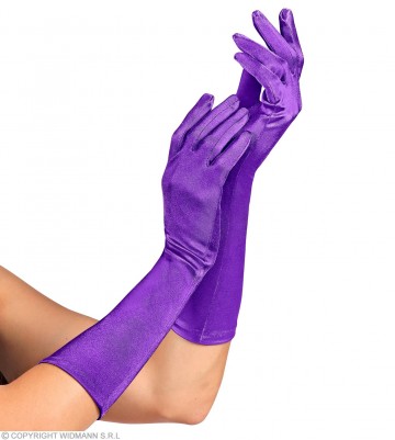 Ljubičaste satinske rukavice 14414 